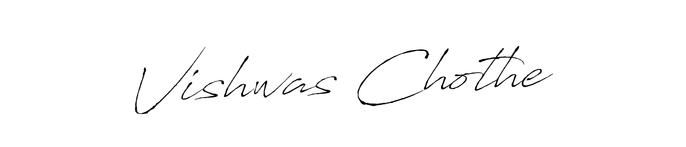 How to make Vishwas Chothe name signature. Use Antro_Vectra style for creating short signs online. This is the latest handwritten sign. Vishwas Chothe signature style 6 images and pictures png