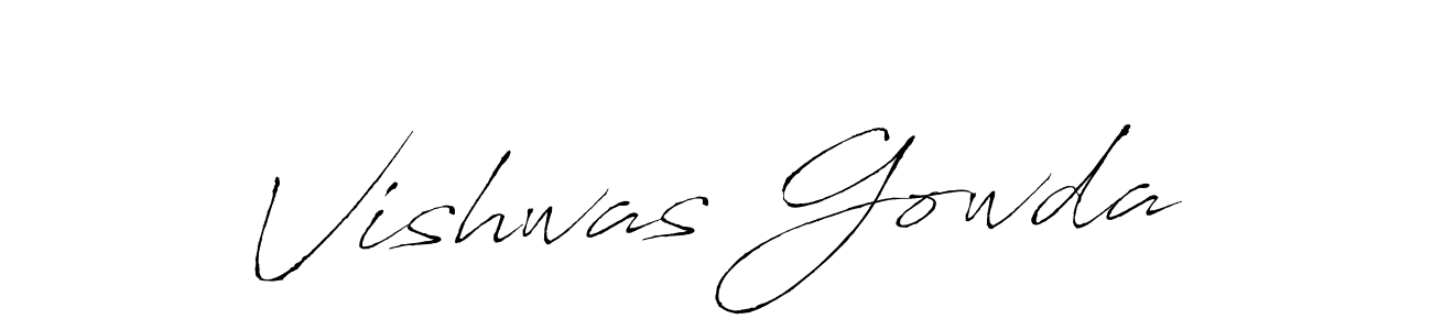 Create a beautiful signature design for name Vishwas Gowda. With this signature (Antro_Vectra) fonts, you can make a handwritten signature for free. Vishwas Gowda signature style 6 images and pictures png