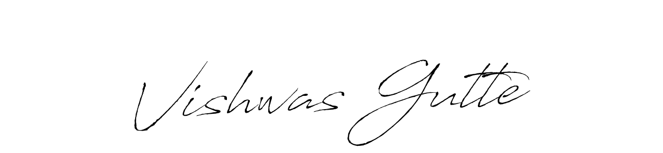 Make a beautiful signature design for name Vishwas Gutte. With this signature (Antro_Vectra) style, you can create a handwritten signature for free. Vishwas Gutte signature style 6 images and pictures png