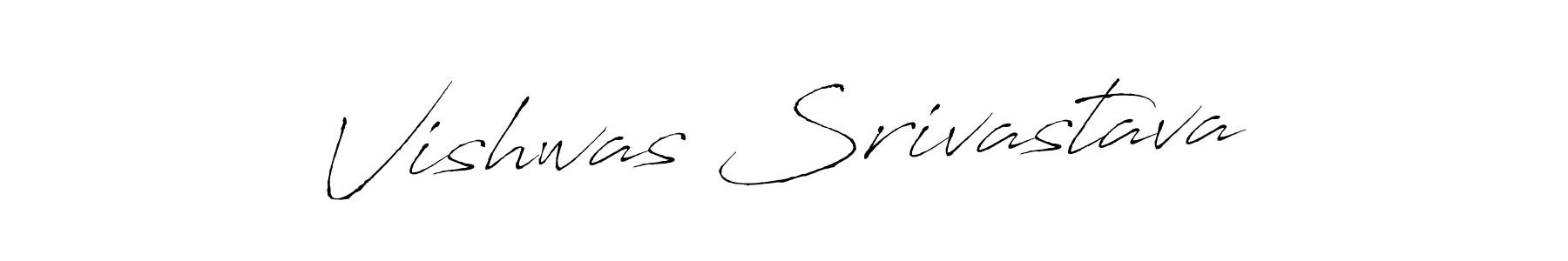 How to make Vishwas Srivastava name signature. Use Antro_Vectra style for creating short signs online. This is the latest handwritten sign. Vishwas Srivastava signature style 6 images and pictures png