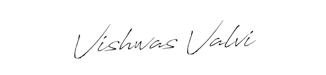 Make a beautiful signature design for name Vishwas Valvi. With this signature (Antro_Vectra) style, you can create a handwritten signature for free. Vishwas Valvi signature style 6 images and pictures png