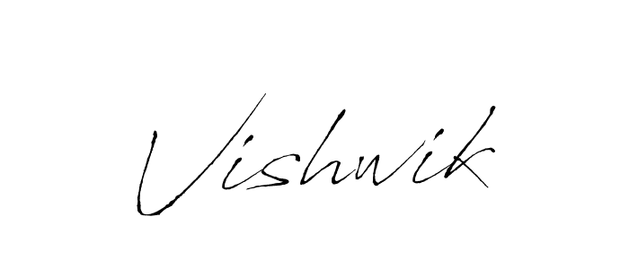 Use a signature maker to create a handwritten signature online. With this signature software, you can design (Antro_Vectra) your own signature for name Vishwik. Vishwik signature style 6 images and pictures png