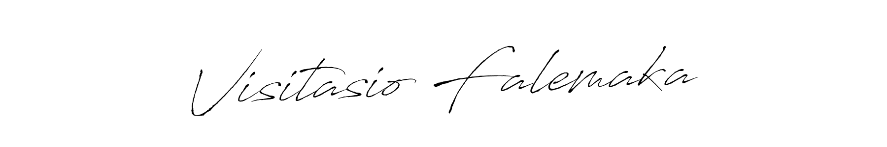 Make a beautiful signature design for name Visitasio Falemaka. With this signature (Antro_Vectra) style, you can create a handwritten signature for free. Visitasio Falemaka signature style 6 images and pictures png