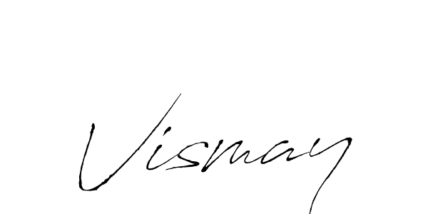 Make a beautiful signature design for name Vismay. With this signature (Antro_Vectra) style, you can create a handwritten signature for free. Vismay signature style 6 images and pictures png