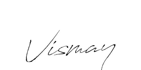 Make a beautiful signature design for name Vismay. With this signature (Antro_Vectra) style, you can create a handwritten signature for free. Vismay signature style 6 images and pictures png