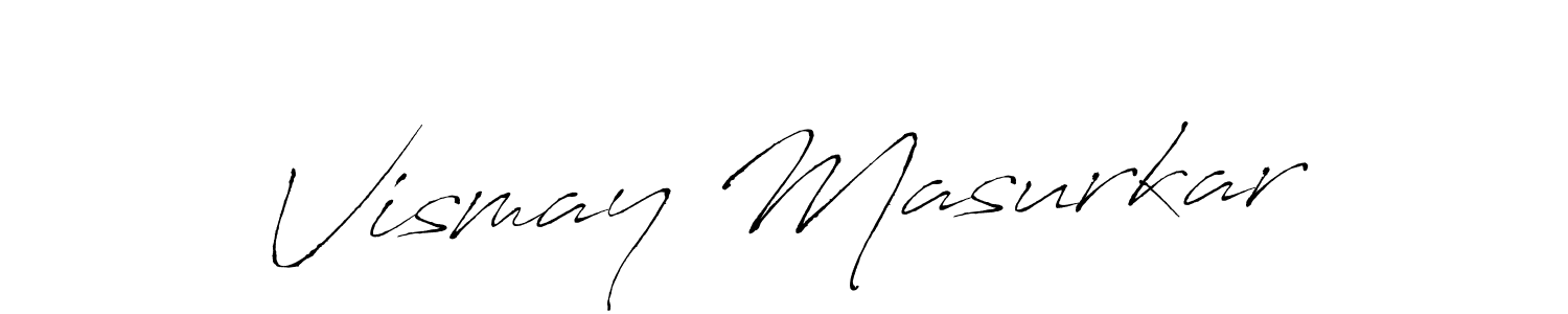 Create a beautiful signature design for name Vismay Masurkar. With this signature (Antro_Vectra) fonts, you can make a handwritten signature for free. Vismay Masurkar signature style 6 images and pictures png