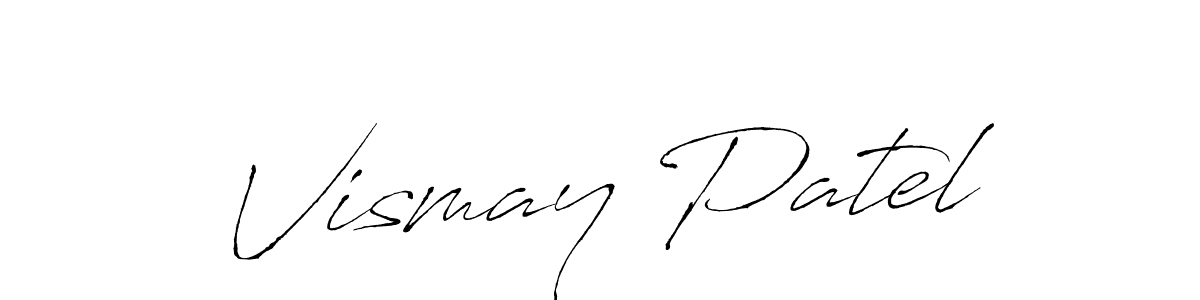 Design your own signature with our free online signature maker. With this signature software, you can create a handwritten (Antro_Vectra) signature for name Vismay Patel. Vismay Patel signature style 6 images and pictures png