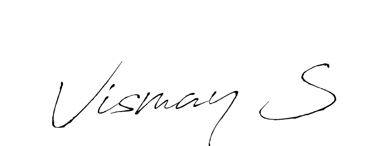 Design your own signature with our free online signature maker. With this signature software, you can create a handwritten (Antro_Vectra) signature for name Vismay S. Vismay S signature style 6 images and pictures png