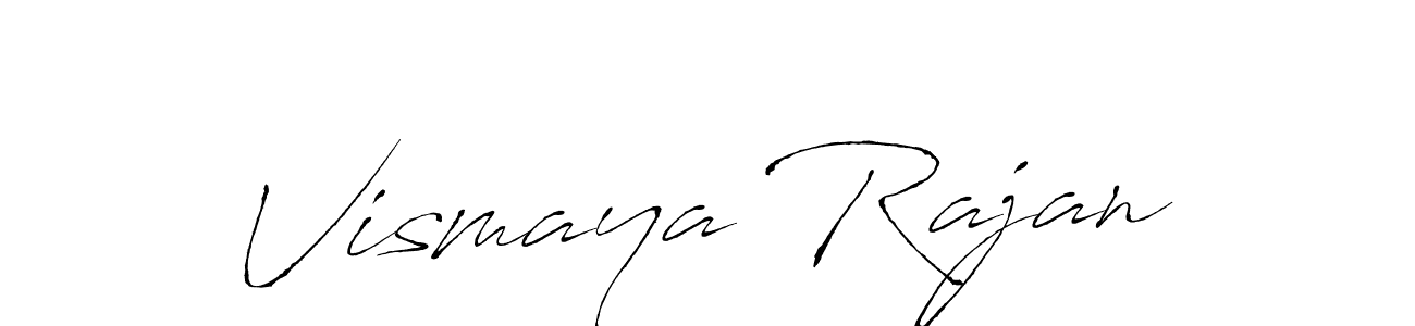 Also we have Vismaya Rajan name is the best signature style. Create professional handwritten signature collection using Antro_Vectra autograph style. Vismaya Rajan signature style 6 images and pictures png