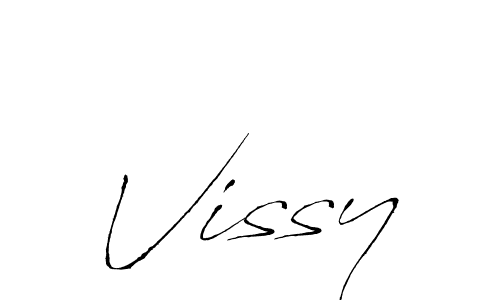 Design your own signature with our free online signature maker. With this signature software, you can create a handwritten (Antro_Vectra) signature for name Vissy. Vissy signature style 6 images and pictures png