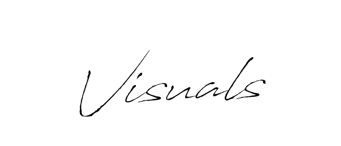 Use a signature maker to create a handwritten signature online. With this signature software, you can design (Antro_Vectra) your own signature for name Visuals. Visuals signature style 6 images and pictures png