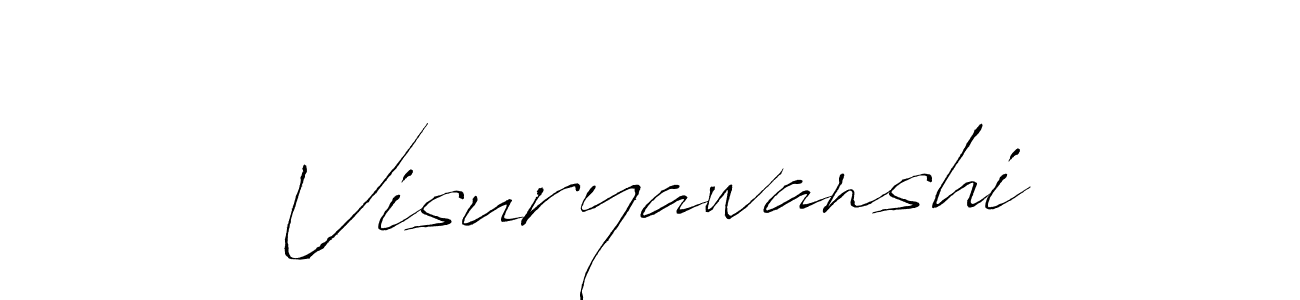 Design your own signature with our free online signature maker. With this signature software, you can create a handwritten (Antro_Vectra) signature for name Visuryawanshi. Visuryawanshi signature style 6 images and pictures png