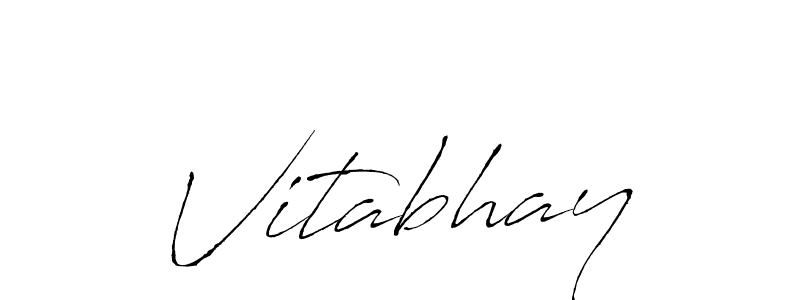 Vitabhay stylish signature style. Best Handwritten Sign (Antro_Vectra) for my name. Handwritten Signature Collection Ideas for my name Vitabhay. Vitabhay signature style 6 images and pictures png