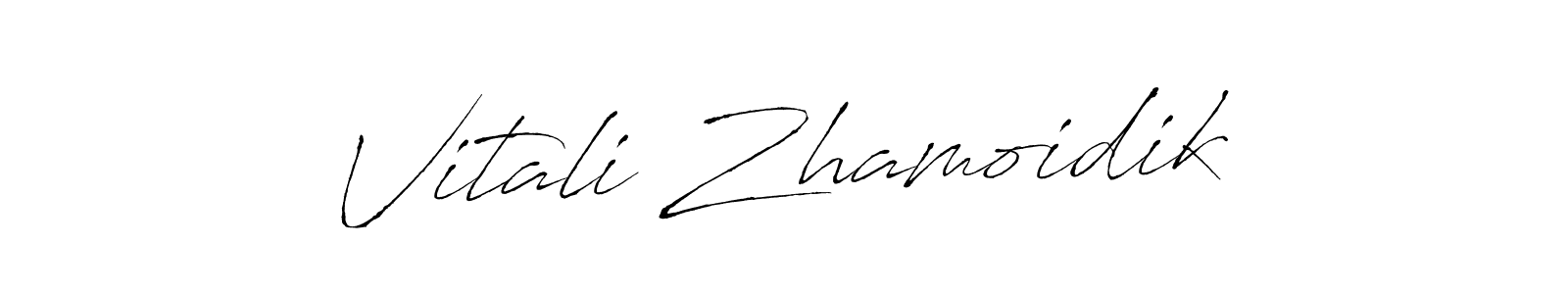 Make a beautiful signature design for name Vitali Zhamoidik. With this signature (Antro_Vectra) style, you can create a handwritten signature for free. Vitali Zhamoidik signature style 6 images and pictures png