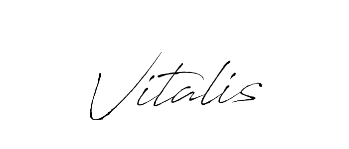 Vitalis stylish signature style. Best Handwritten Sign (Antro_Vectra) for my name. Handwritten Signature Collection Ideas for my name Vitalis. Vitalis signature style 6 images and pictures png