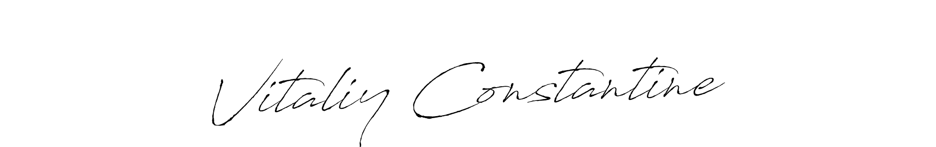 Vitaliy Constantine stylish signature style. Best Handwritten Sign (Antro_Vectra) for my name. Handwritten Signature Collection Ideas for my name Vitaliy Constantine. Vitaliy Constantine signature style 6 images and pictures png