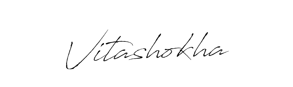 Make a beautiful signature design for name Vitashokha. With this signature (Antro_Vectra) style, you can create a handwritten signature for free. Vitashokha signature style 6 images and pictures png