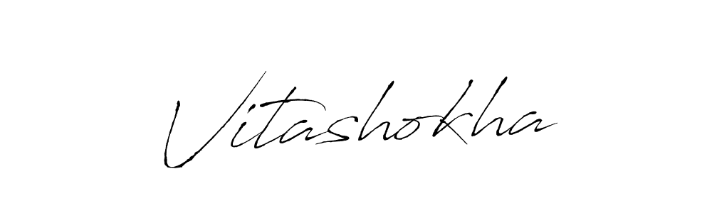 Make a beautiful signature design for name Vitashokha. With this signature (Antro_Vectra) style, you can create a handwritten signature for free. Vitashokha signature style 6 images and pictures png