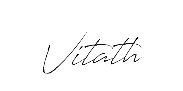 Vitath stylish signature style. Best Handwritten Sign (Antro_Vectra) for my name. Handwritten Signature Collection Ideas for my name Vitath. Vitath signature style 6 images and pictures png