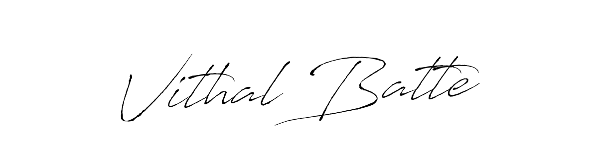 Create a beautiful signature design for name Vithal Batte. With this signature (Antro_Vectra) fonts, you can make a handwritten signature for free. Vithal Batte signature style 6 images and pictures png