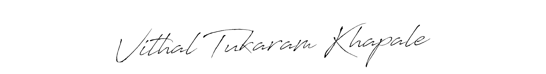 Create a beautiful signature design for name Vithal Tukaram Khapale. With this signature (Antro_Vectra) fonts, you can make a handwritten signature for free. Vithal Tukaram Khapale signature style 6 images and pictures png