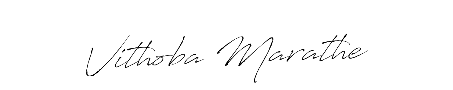 Design your own signature with our free online signature maker. With this signature software, you can create a handwritten (Antro_Vectra) signature for name Vithoba Marathe. Vithoba Marathe signature style 6 images and pictures png