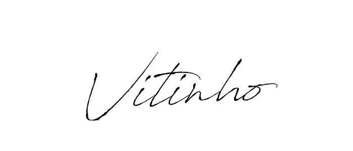 The best way (Antro_Vectra) to make a short signature is to pick only two or three words in your name. The name Vitinho include a total of six letters. For converting this name. Vitinho signature style 6 images and pictures png