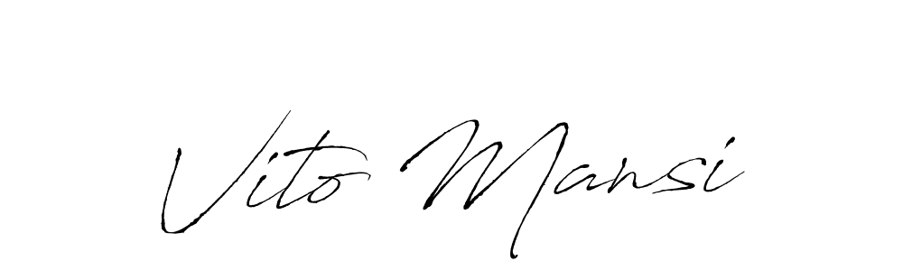 Design your own signature with our free online signature maker. With this signature software, you can create a handwritten (Antro_Vectra) signature for name Vito Mansi. Vito Mansi signature style 6 images and pictures png