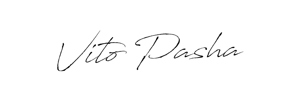 Vito Pasha stylish signature style. Best Handwritten Sign (Antro_Vectra) for my name. Handwritten Signature Collection Ideas for my name Vito Pasha. Vito Pasha signature style 6 images and pictures png