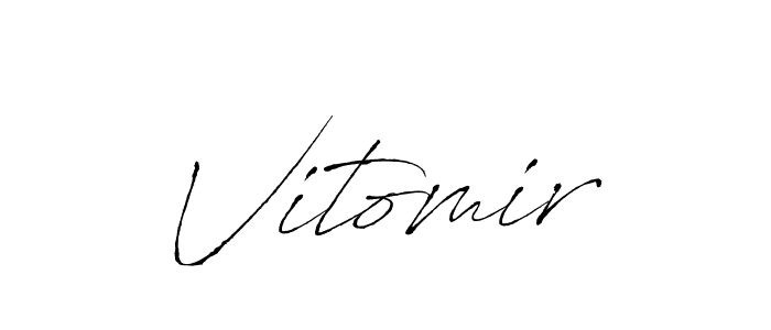 Design your own signature with our free online signature maker. With this signature software, you can create a handwritten (Antro_Vectra) signature for name Vitomir. Vitomir signature style 6 images and pictures png