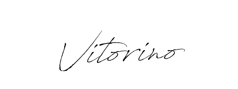 How to make Vitorino name signature. Use Antro_Vectra style for creating short signs online. This is the latest handwritten sign. Vitorino signature style 6 images and pictures png