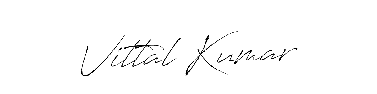 Design your own signature with our free online signature maker. With this signature software, you can create a handwritten (Antro_Vectra) signature for name Vittal Kumar. Vittal Kumar signature style 6 images and pictures png