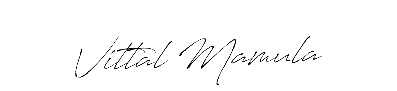 Create a beautiful signature design for name Vittal Mamula. With this signature (Antro_Vectra) fonts, you can make a handwritten signature for free. Vittal Mamula signature style 6 images and pictures png