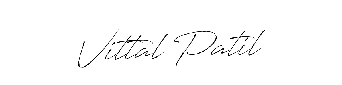 Vittal Patil stylish signature style. Best Handwritten Sign (Antro_Vectra) for my name. Handwritten Signature Collection Ideas for my name Vittal Patil. Vittal Patil signature style 6 images and pictures png