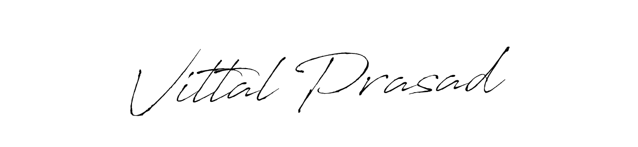Vittal Prasad stylish signature style. Best Handwritten Sign (Antro_Vectra) for my name. Handwritten Signature Collection Ideas for my name Vittal Prasad. Vittal Prasad signature style 6 images and pictures png