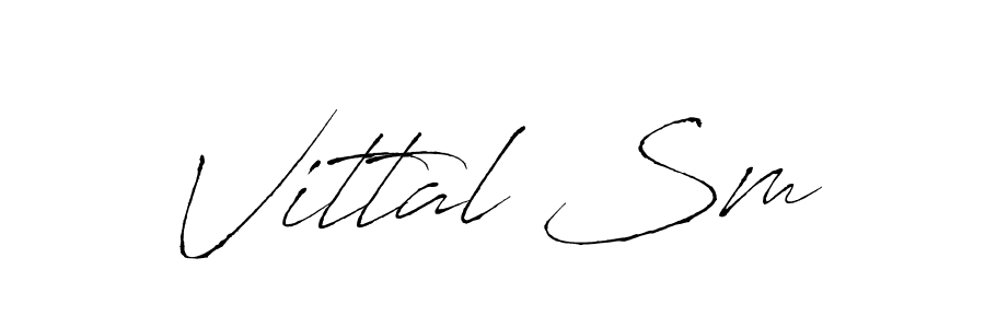 How to make Vittal Sm signature? Antro_Vectra is a professional autograph style. Create handwritten signature for Vittal Sm name. Vittal Sm signature style 6 images and pictures png