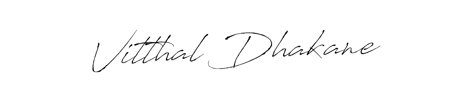 Vitthal Dhakane stylish signature style. Best Handwritten Sign (Antro_Vectra) for my name. Handwritten Signature Collection Ideas for my name Vitthal Dhakane. Vitthal Dhakane signature style 6 images and pictures png