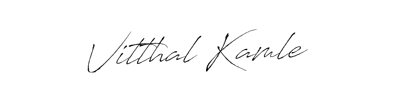 This is the best signature style for the Vitthal Kamle name. Also you like these signature font (Antro_Vectra). Mix name signature. Vitthal Kamle signature style 6 images and pictures png