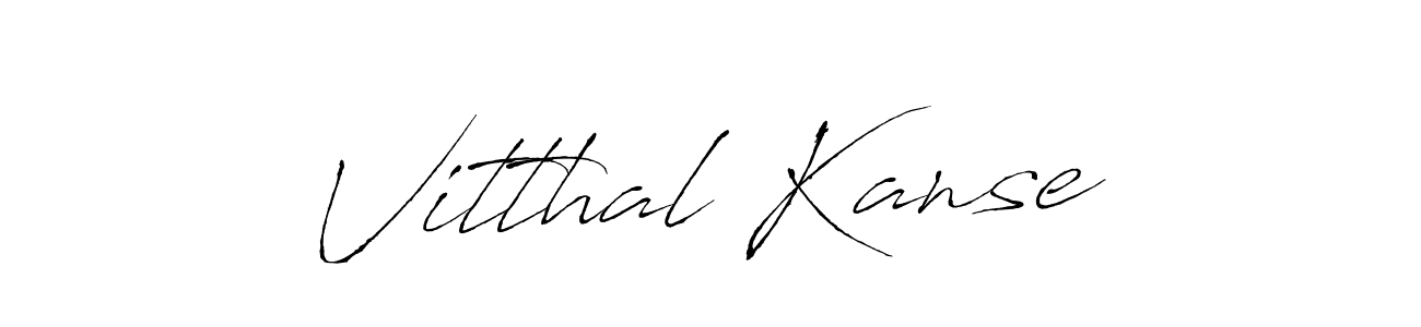 How to make Vitthal Kanse signature? Antro_Vectra is a professional autograph style. Create handwritten signature for Vitthal Kanse name. Vitthal Kanse signature style 6 images and pictures png
