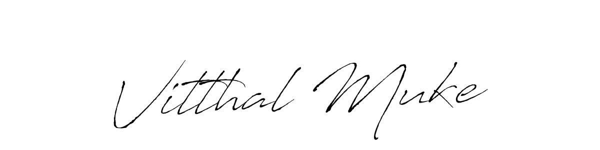 The best way (Antro_Vectra) to make a short signature is to pick only two or three words in your name. The name Vitthal Muke include a total of six letters. For converting this name. Vitthal Muke signature style 6 images and pictures png