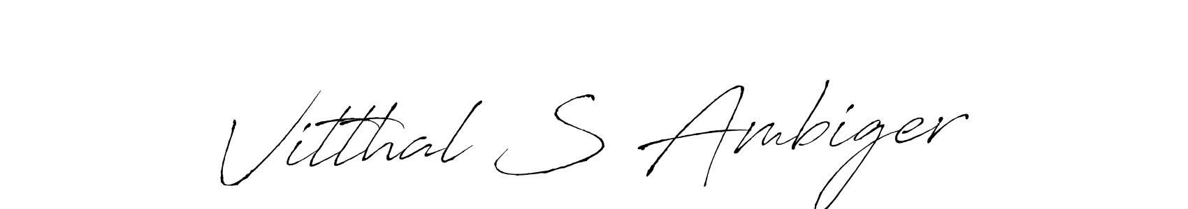 Make a beautiful signature design for name Vitthal S Ambiger. With this signature (Antro_Vectra) style, you can create a handwritten signature for free. Vitthal S Ambiger signature style 6 images and pictures png