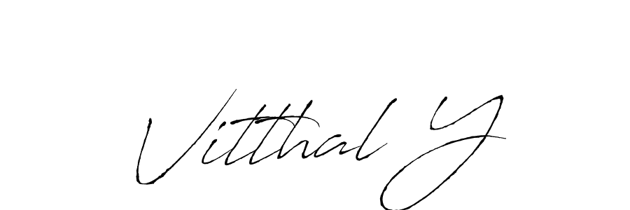 Vitthal Y stylish signature style. Best Handwritten Sign (Antro_Vectra) for my name. Handwritten Signature Collection Ideas for my name Vitthal Y. Vitthal Y signature style 6 images and pictures png