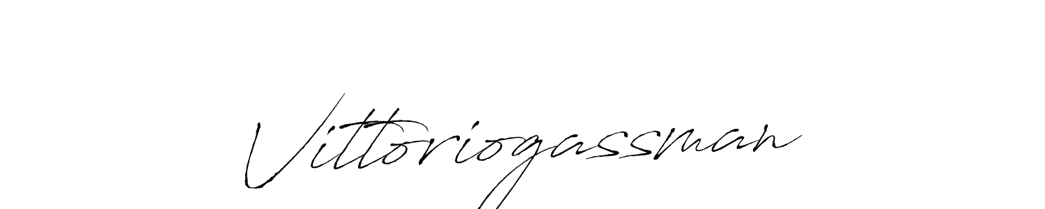 Design your own signature with our free online signature maker. With this signature software, you can create a handwritten (Antro_Vectra) signature for name Vittoriogassman. Vittoriogassman signature style 6 images and pictures png