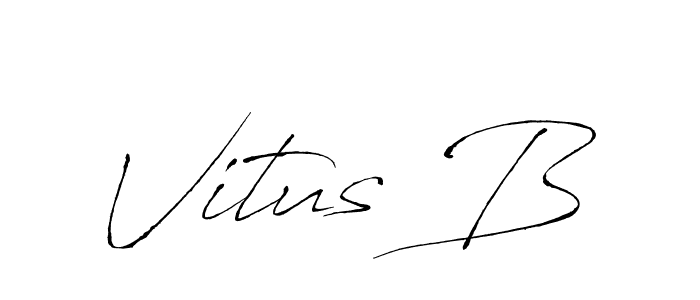 How to make Vitus B name signature. Use Antro_Vectra style for creating short signs online. This is the latest handwritten sign. Vitus B signature style 6 images and pictures png