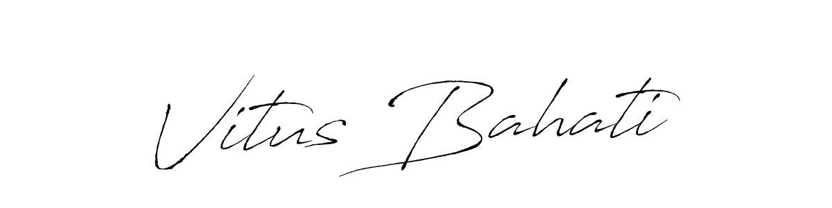 Use a signature maker to create a handwritten signature online. With this signature software, you can design (Antro_Vectra) your own signature for name Vitus Bahati. Vitus Bahati signature style 6 images and pictures png