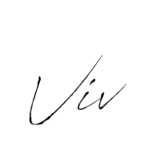 Viv stylish signature style. Best Handwritten Sign (Antro_Vectra) for my name. Handwritten Signature Collection Ideas for my name Viv. Viv signature style 6 images and pictures png