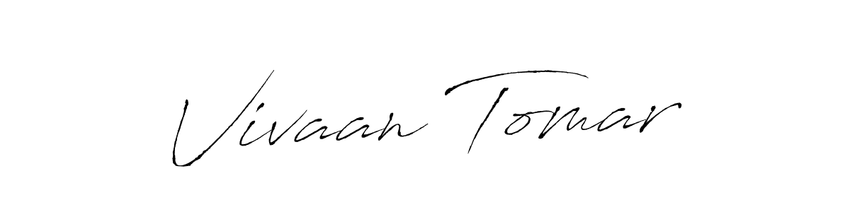 Create a beautiful signature design for name Vivaan Tomar. With this signature (Antro_Vectra) fonts, you can make a handwritten signature for free. Vivaan Tomar signature style 6 images and pictures png