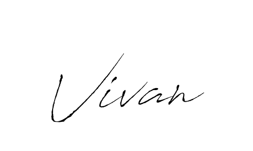 Design your own signature with our free online signature maker. With this signature software, you can create a handwritten (Antro_Vectra) signature for name Vivan. Vivan signature style 6 images and pictures png