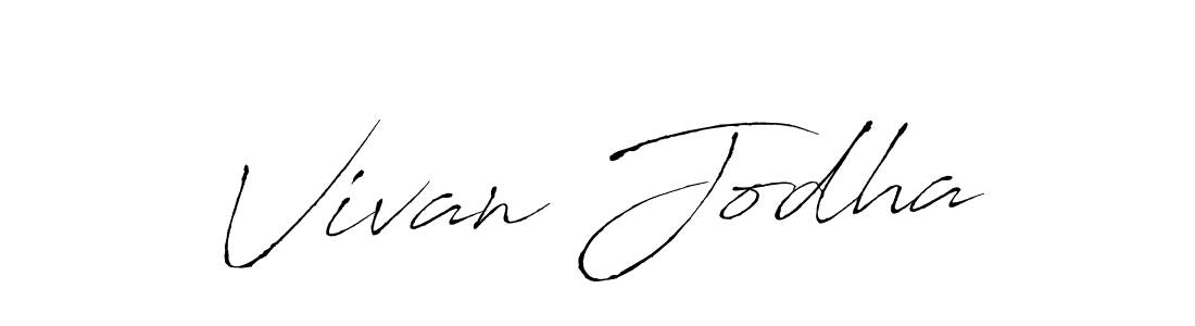 Make a beautiful signature design for name Vivan Jodha. With this signature (Antro_Vectra) style, you can create a handwritten signature for free. Vivan Jodha signature style 6 images and pictures png