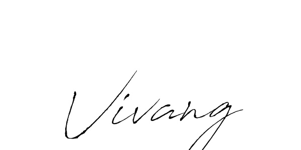 Similarly Antro_Vectra is the best handwritten signature design. Signature creator online .You can use it as an online autograph creator for name Vivang. Vivang signature style 6 images and pictures png